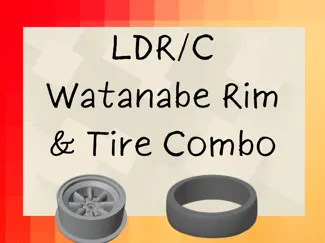 LDRC Watanabe Rims & Tire Combo