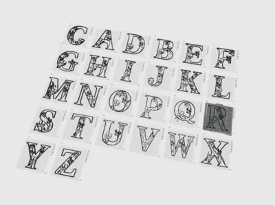 Material-saving Cursive English Uppercase