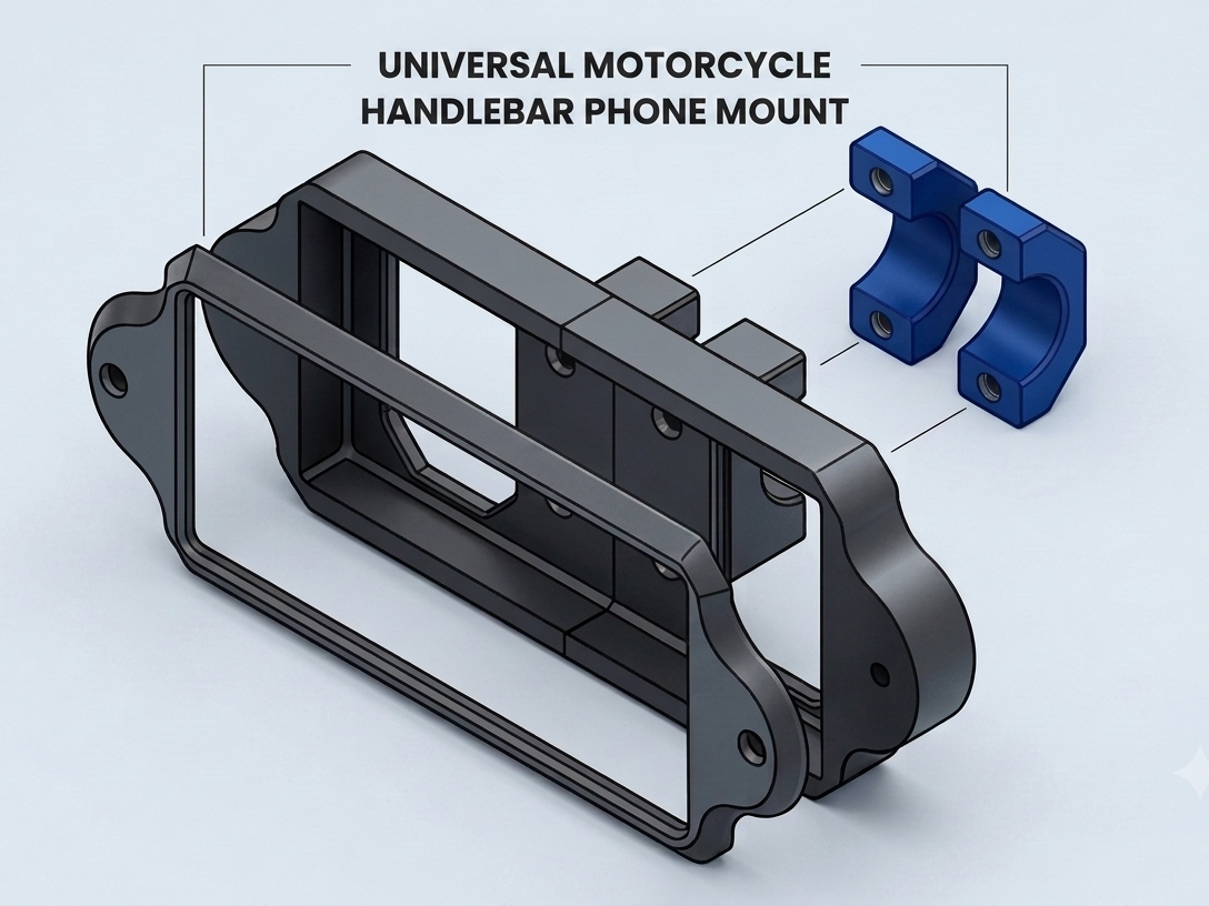Universal Motorcycle Handlebar Phone Mount