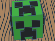 Creeper minecraft box open and close