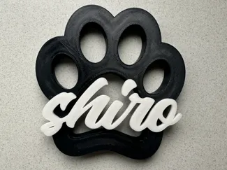 Personalized Paw Name Sign