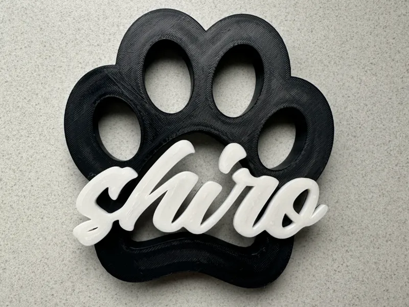Personalized Paw Name Sign