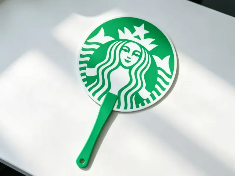 星巴克logo扇