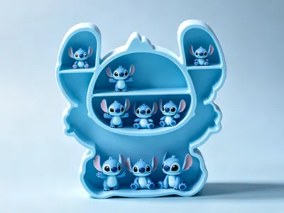 Stitch Shaped Display Case/Storage Box