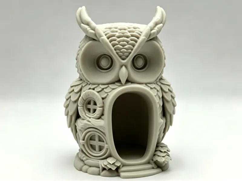猫头鹰树洞精灵屋 爬宠躲避-Owl Tree Hollow Fairy House