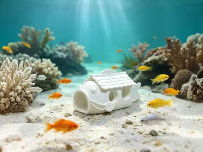Hollow Big-Mouth Fish Small Fish Hideout Aquarium Landscaping