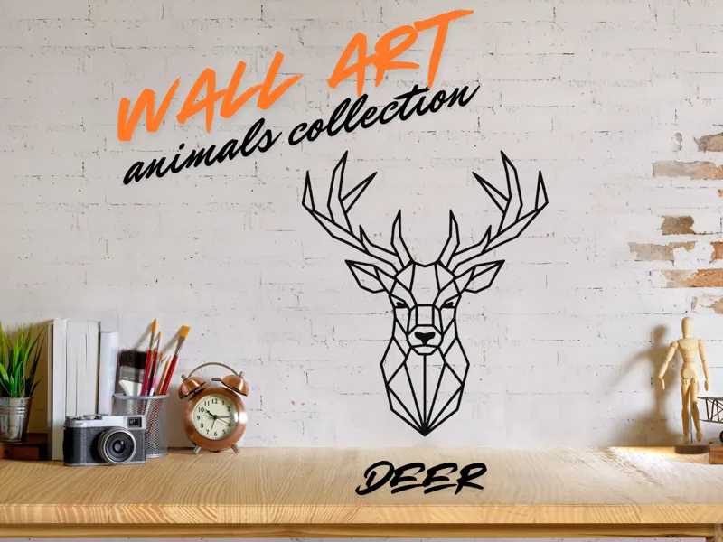 Geometric Wall Art - Animals Collection - Deer