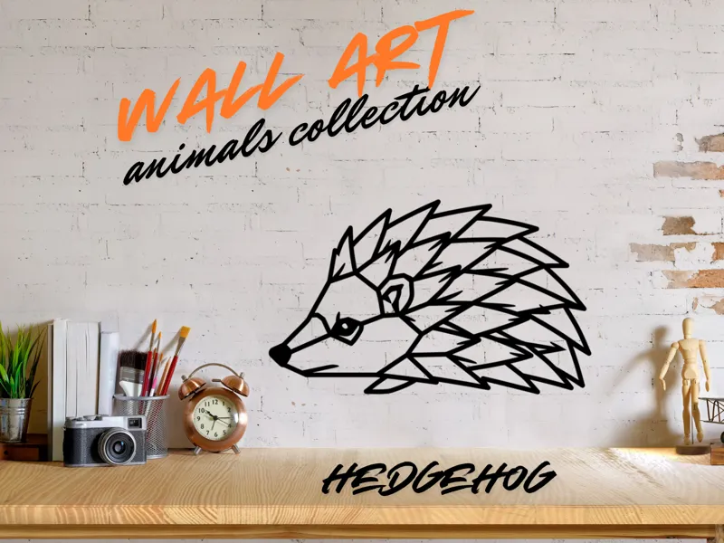 Geometric Wall Art - Animals Collection - Hedgehog