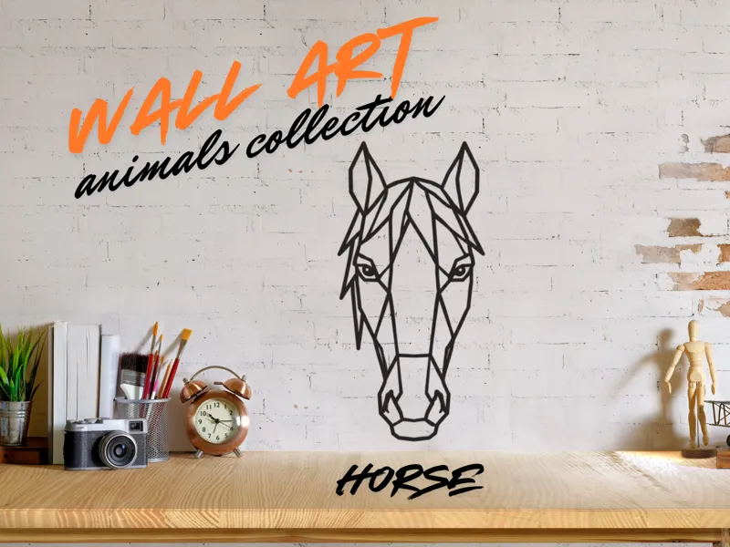 Geometric Wall Art - Animals Collection - Horse
