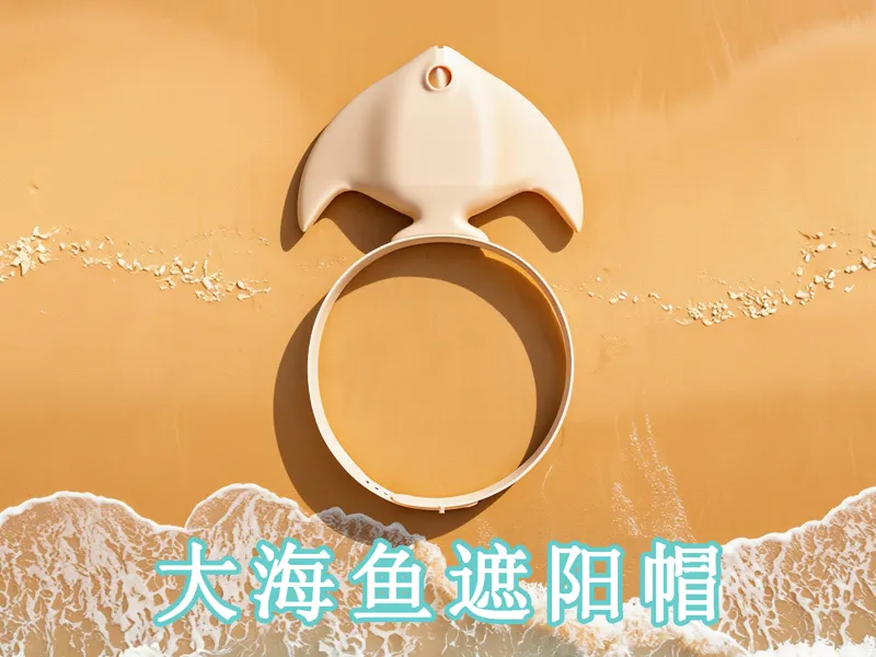 大海鱼遮阳帽海边休闲娱乐创意装备有趣道具