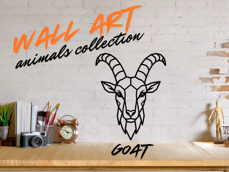 Geometric Wall Art - Animals Collection - Goat
