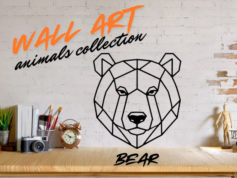 Geometric Wall Art - Animals Collection - Bear