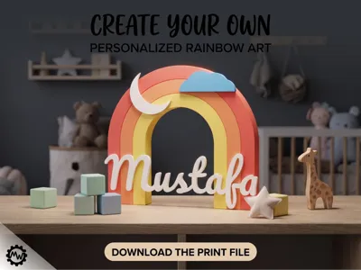 Parametric Rainbow Name Sign