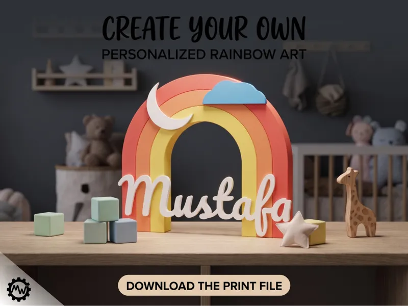 Parametric Rainbow Name Sign  