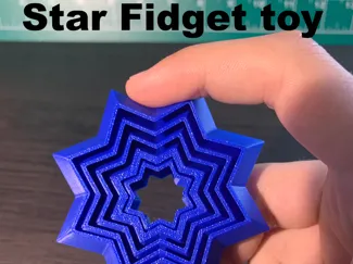 Print in place 5 ring star figet toy