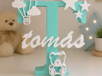 Letter T Nursery name sign