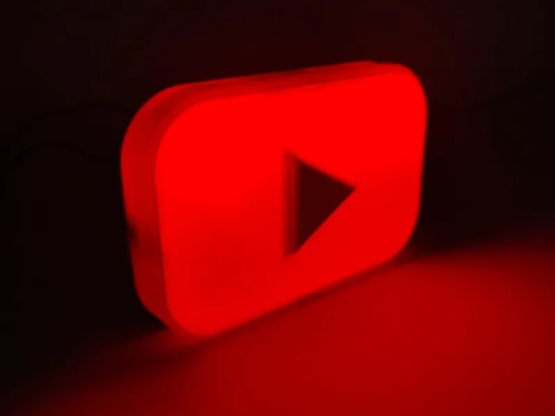 YouTube Play Button LED Lamp Light Sign