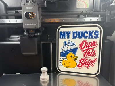 Cruise Cabin Plaque - My Ducks Own This Ship