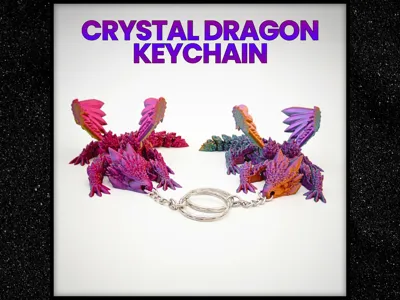Crystal Dragon Keychain