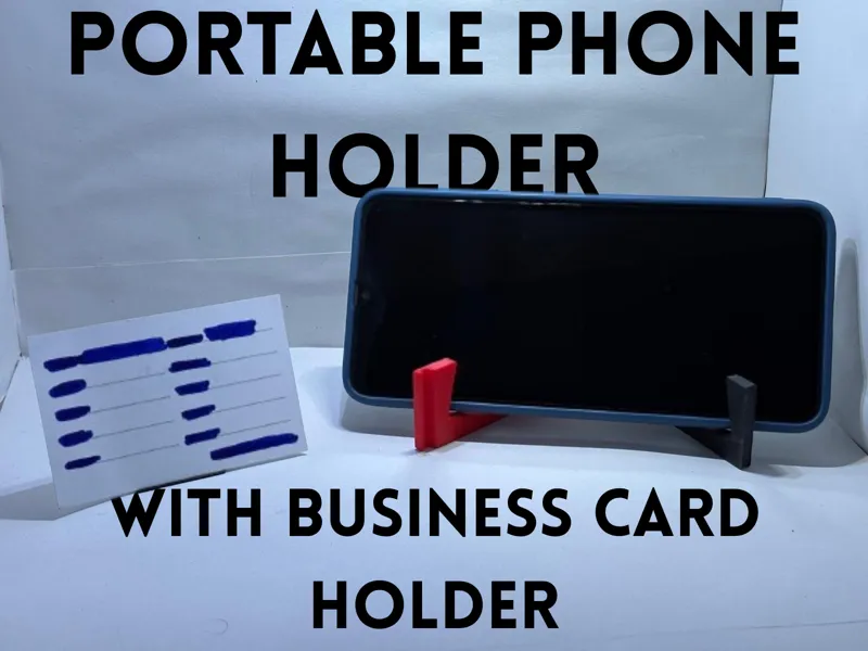 Portable Phone Holder and Business Card Holder