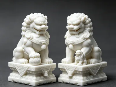 A Pair of Chinese Guardian Lions