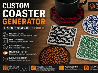 Parametric Coaster Generator (pattern/shape edit)