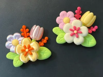 【Flower Combination Refrigerator Magnet】Peach Blossom/Cherry Blossom/Tulip/Berry Branch/Disassembled Parts/NOAMS/Silk/Matte/Flower Arrangement