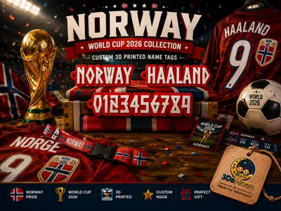 Norway WorldCup Jersey Font Style nameTag keychain