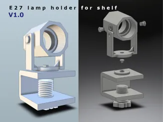 E27 Lamp holder for shelf