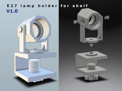 E27 Lamp holder for shelf