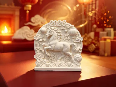 Year of the Horse: Fortune Arrives with the Horse 3D Relief Ornament