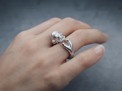 Cute Hippo 3D Ring