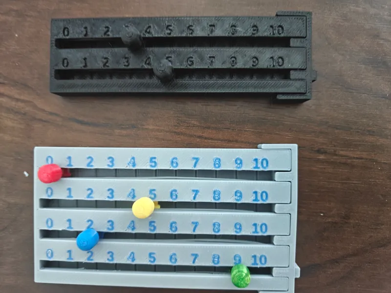 Travel Cribbage Peg Track - 1 to 6 Players