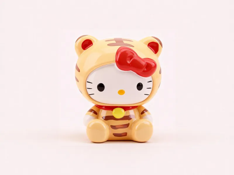 可爱生肖老虎kitty猫小摆件-女童涂色玩具礼物