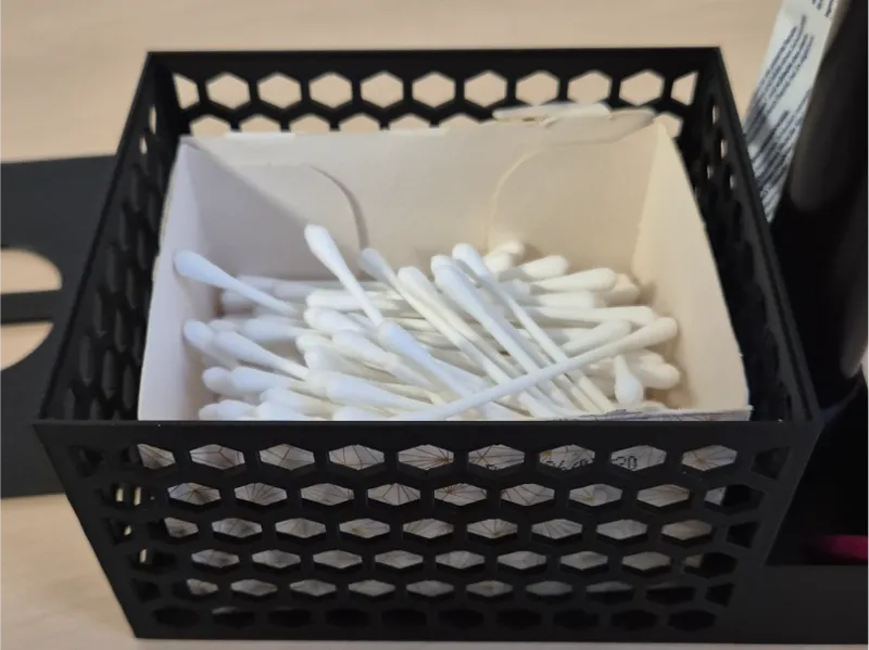 Box für Zahnbürste, Wattestäbchen 