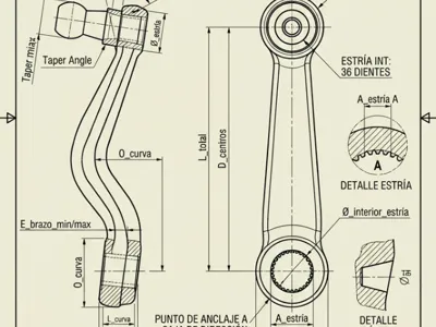 PITMAN ARM JEEP IKA PICK UP (ARGENTINE)