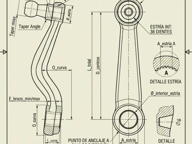 PITMAN BRAZO JEEP IKA PICK UP ( ARGENTINO)