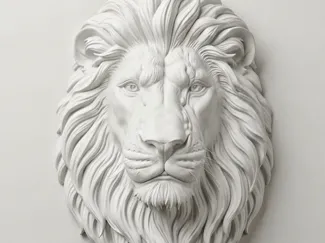 Lion Face wall mural
