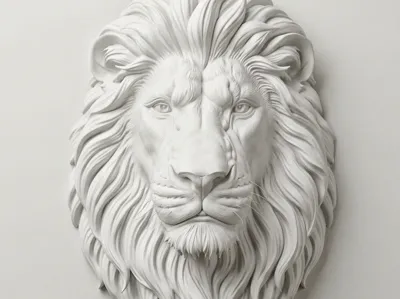 Lion Face wall mural