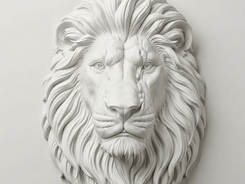 Lion Face wall mural