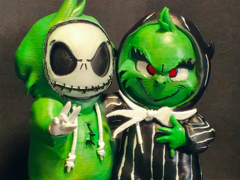 fusión personajes Jack Skellington  y El Grinch