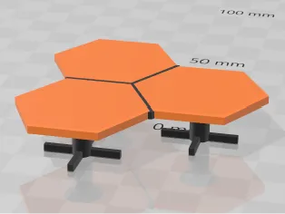 3 Hex table for 25mm miniatures.