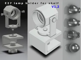 E27 Lamp holder for shelf