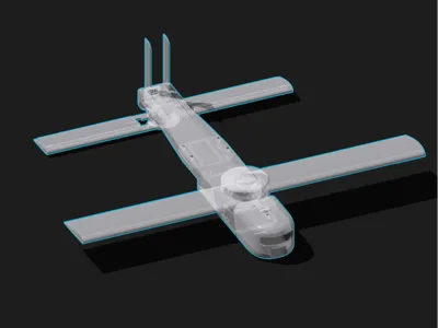 Switchblade Loitering Munition [Flyable] RC Fixed-Wing Folding Missile Drone Model