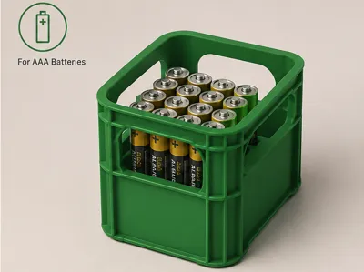 AAA Battery Storage Box – Stackable Battery Holder