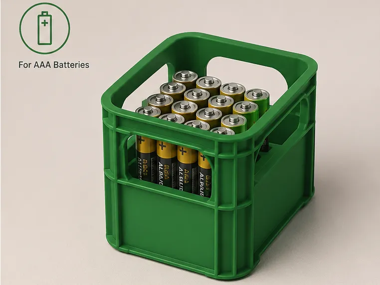 AAA Battery Storage Box – Stackable Battery Holder