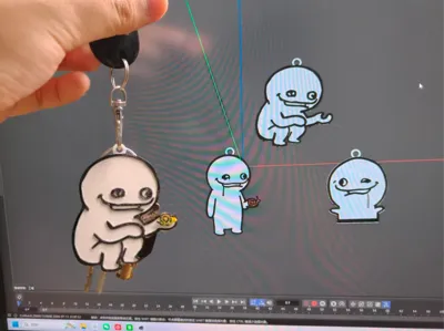 Latrine Snail Keychain Charm, AMS pre-configured