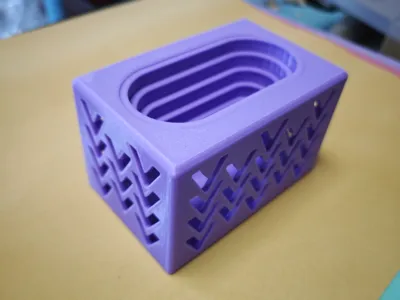 Telescopic Hollow Storage Tissue Box PIP No Supports