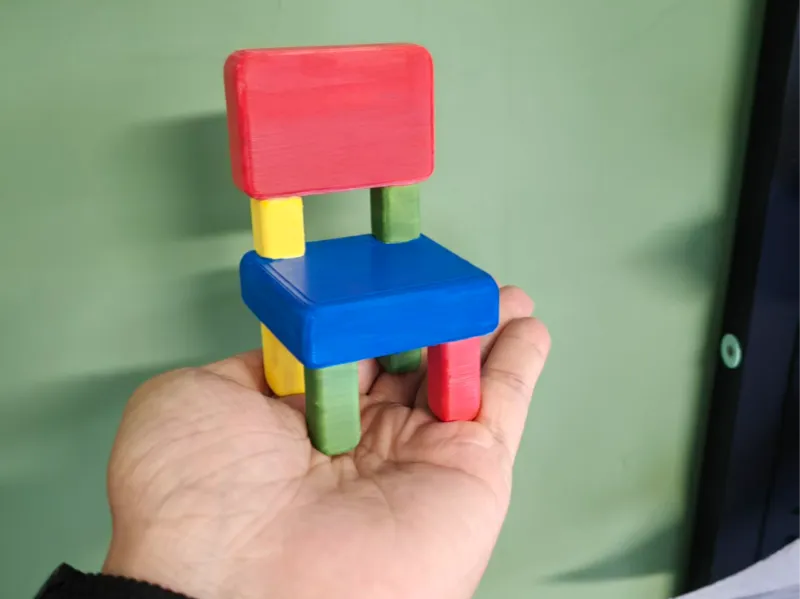 动森彩色积木椅｜娃屋场景迷你家具