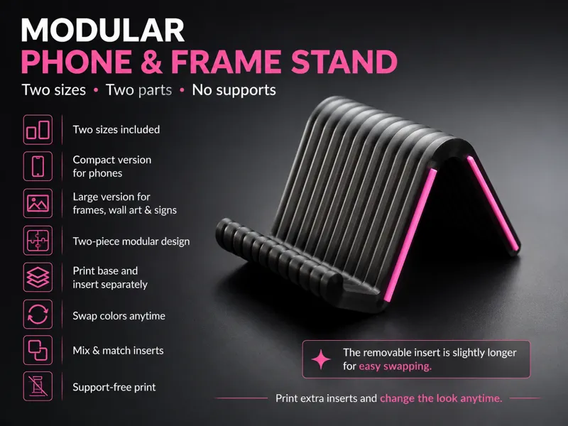 Modular Phone & Picture Frame Stand